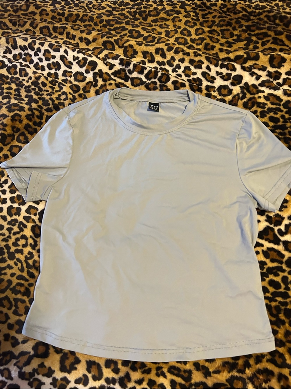 Basic Crewneck T-Shirt – Light Blue by SHEIN